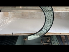 Verre au plomb décoratif en forme de croissant, tous les bijoux clairs en verre avec zinc sont venus pour les portes