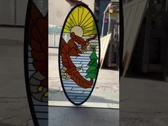 Panneau de verre de porte d'entrée personnalisé avec motif en fer forgé – Fabriqué pour les portes d'entrée américaines