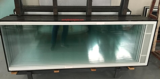 les abat-jour de 25.4mm entre les abat-jour plats en verre de forme pour des portes de patio l'OEM d'isolation thermique